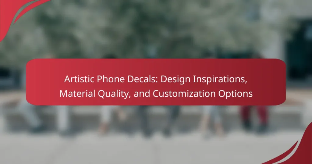 Artistic Phone Decals: Design Inspirations, Material Quality, and Customization Options
