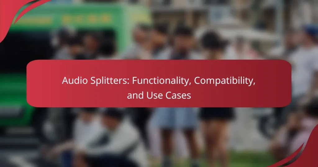 Audio Splitters: Functionality, Compatibility, and Use Cases