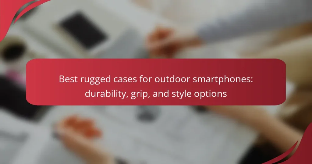 Best rugged cases for outdoor smartphones: durability, grip, and style options