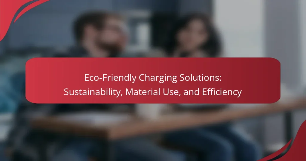 Eco-Friendly Charging Solutions: Sustainability, Material Use, and Efficiency