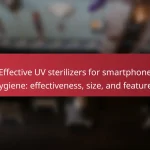 Effective UV sterilizers for smartphone hygiene: effectiveness, size, and features