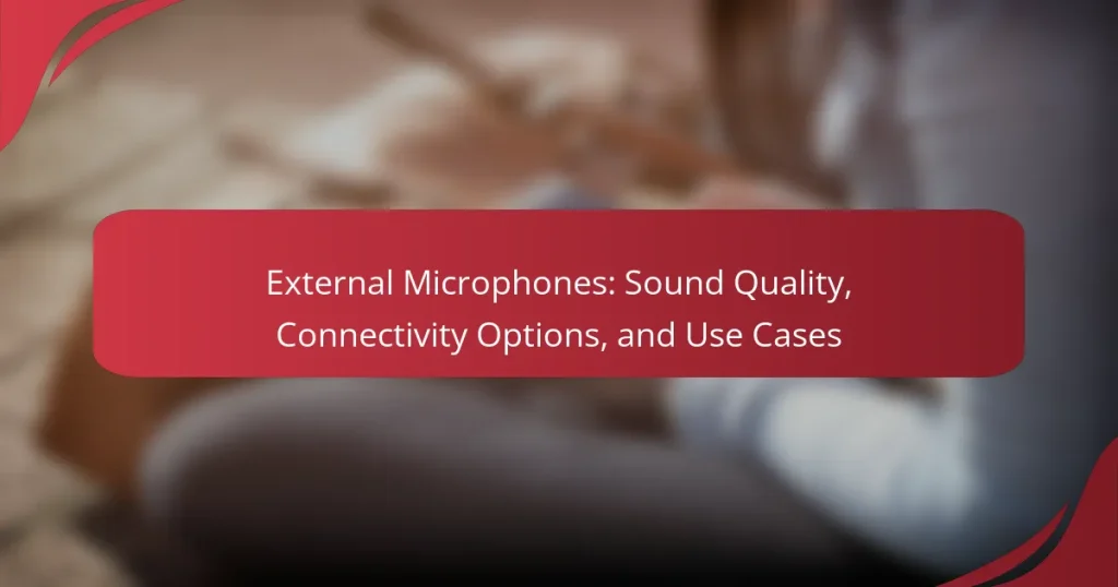 External Microphones: Sound Quality, Connectivity Options, and Use Cases