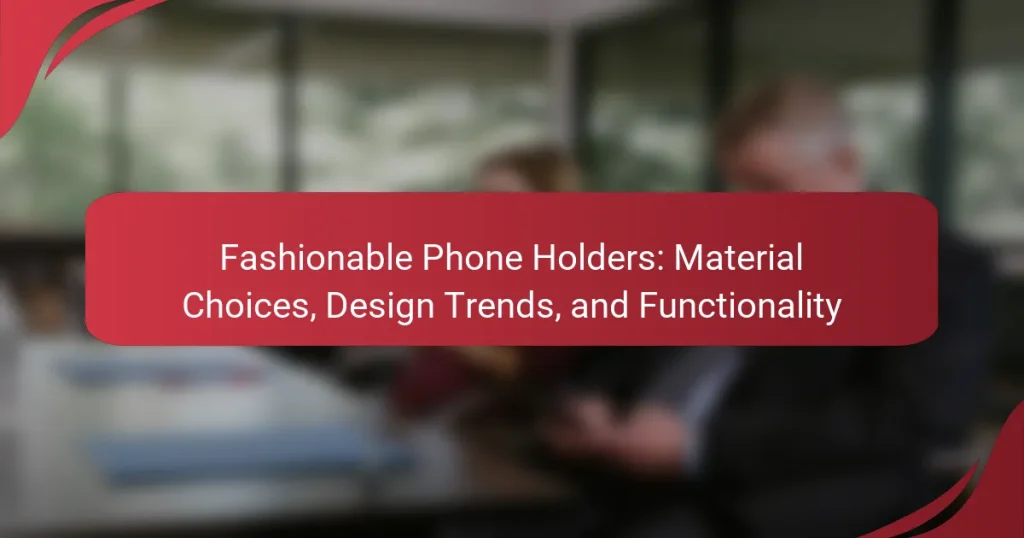 Fashionable Phone Holders: Material Choices, Design Trends, and Functionality