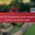 Over-Ear Headphones: Sound Isolation, Comfort, and Cable Length