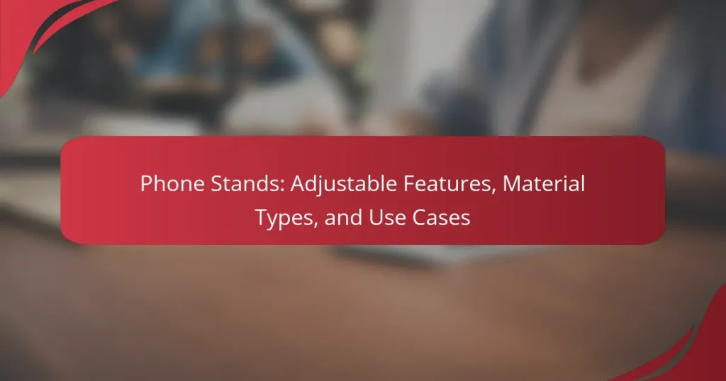 Phone Stands: Adjustable Features, Material Types, and Use Cases