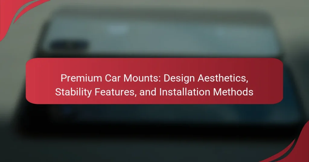 Premium Car Mounts: Design Aesthetics, Stability Features, and Installation Methods
