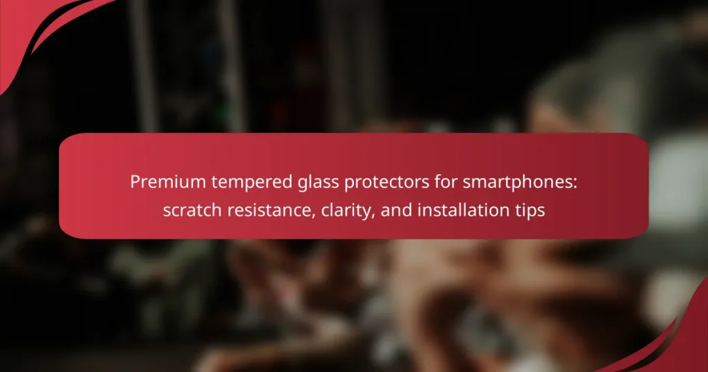 Premium tempered glass protectors for smartphones: scratch resistance, clarity, and installation tips