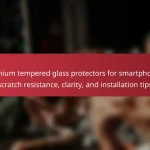 Premium tempered glass protectors for smartphones: scratch resistance, clarity, and installation tips