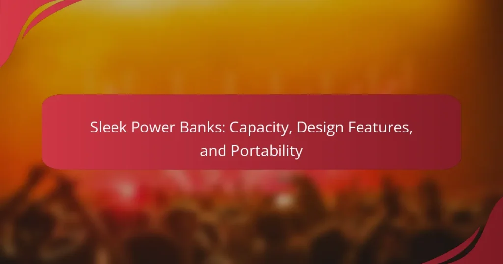Sleek Power Banks: Capacity, Design Features, and Portability