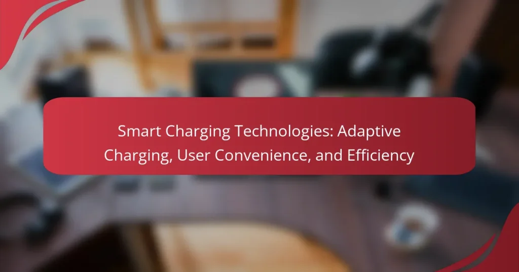 Smart Charging Technologies: Adaptive Charging, User Convenience, and Efficiency