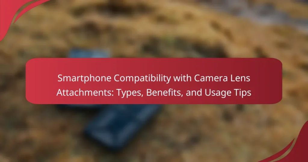 Smartphone Compatibility with Camera Lens Attachments: Types, Benefits, and Usage Tips