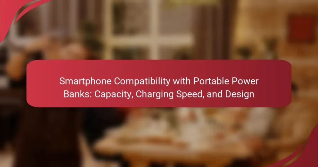 Smartphone Compatibility with Portable Power Banks: Capacity, Charging Speed, and Design