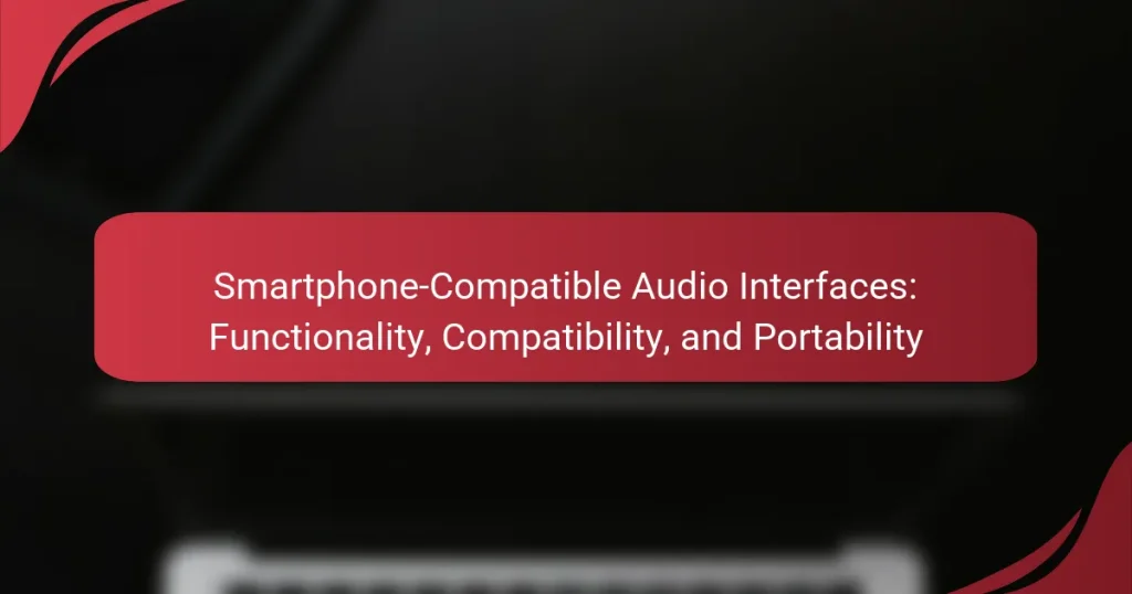 Smartphone-Compatible Audio Interfaces: Functionality, Compatibility, and Portability