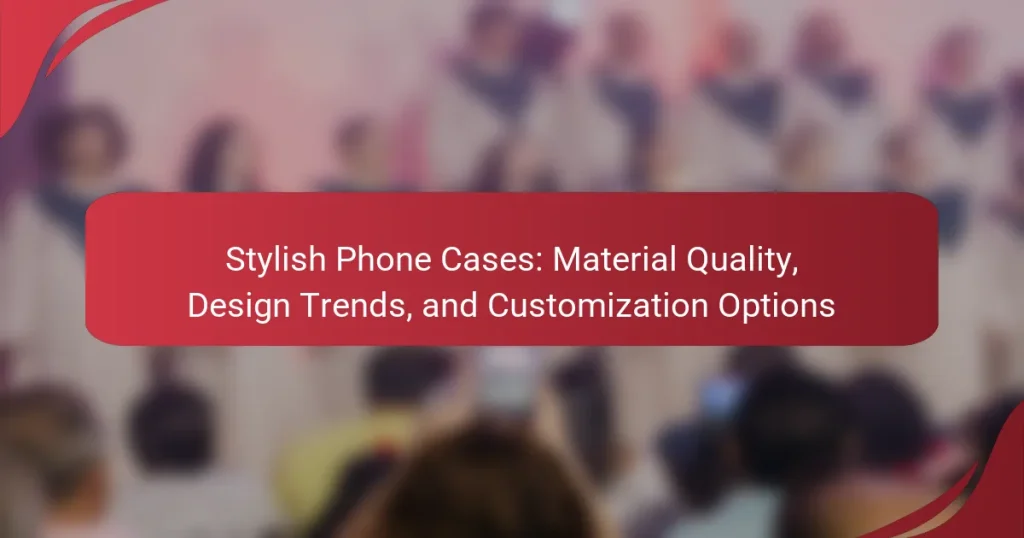 Stylish Phone Cases: Material Quality, Design Trends, and Customization Options