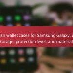 Stylish wallet cases for Samsung Galaxy: card storage, protection level, and materials