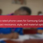 Top-rated phone cases for Samsung Galaxy: impact resistance, style, and material options