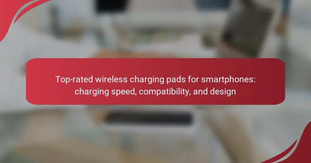 Top-rated wireless charging pads for smartphones: charging speed, compatibility, and design