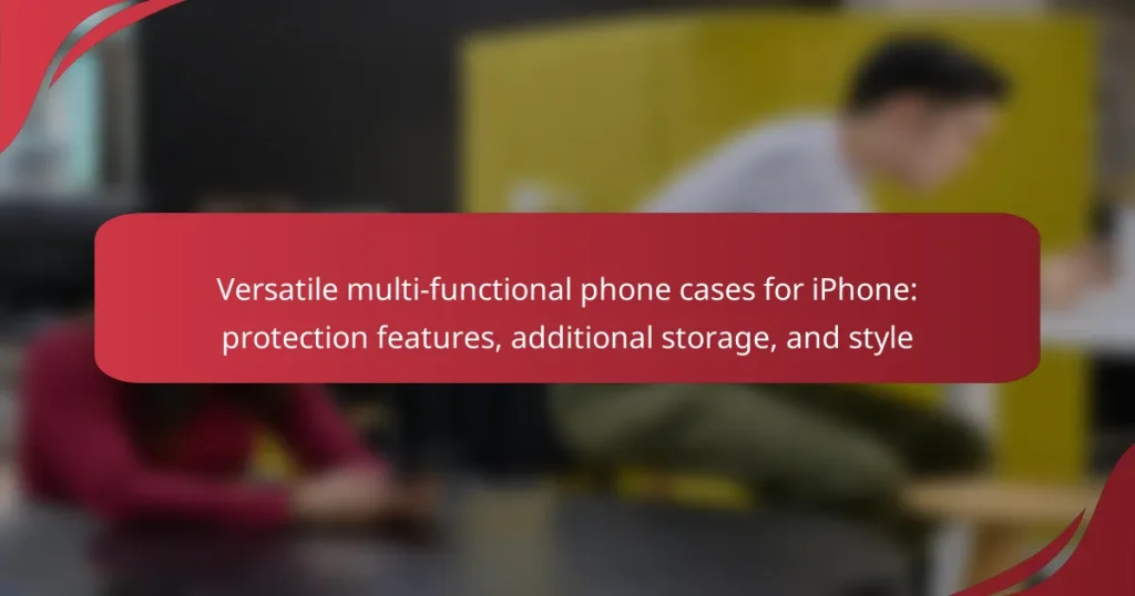 Versatile multi-functional phone cases for iPhone: protection features, additional storage, and style