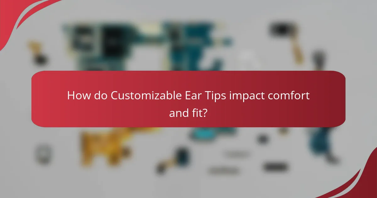 How do Customizable Ear Tips impact comfort and fit?