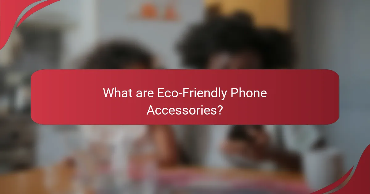 What are Eco-Friendly Phone Accessories?