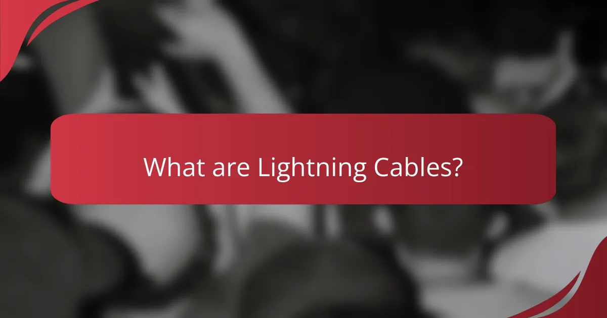 What are Lightning Cables?