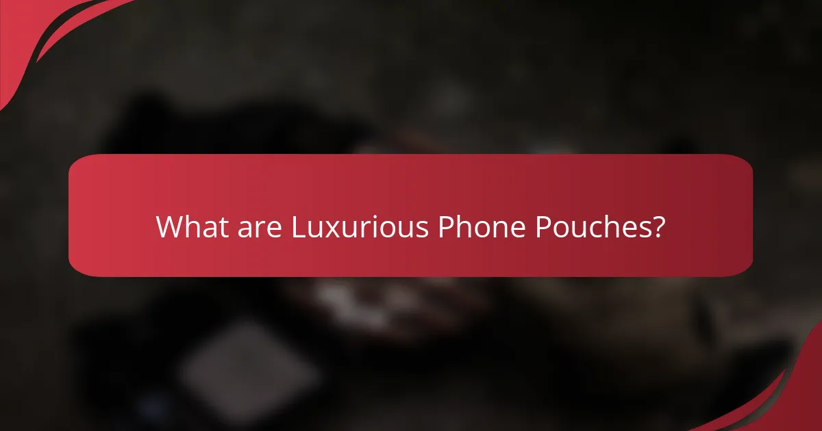 What are Luxurious Phone Pouches?