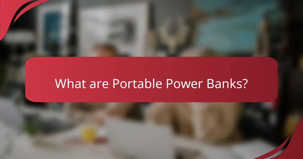 What are Portable Power Banks?
