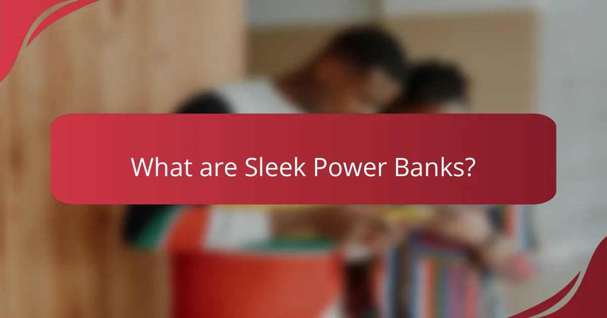 What are Sleek Power Banks?