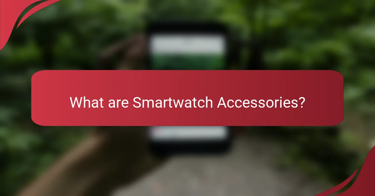 What are Smartwatch Accessories?