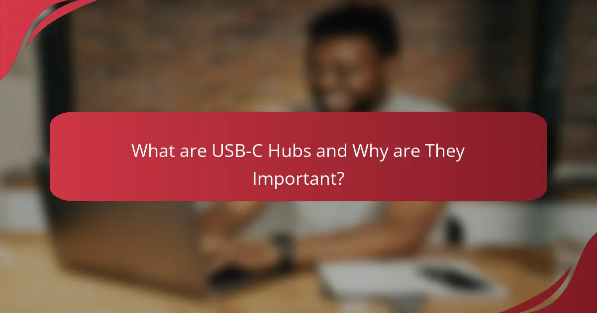 What are USB-C Hubs and Why are They Important?