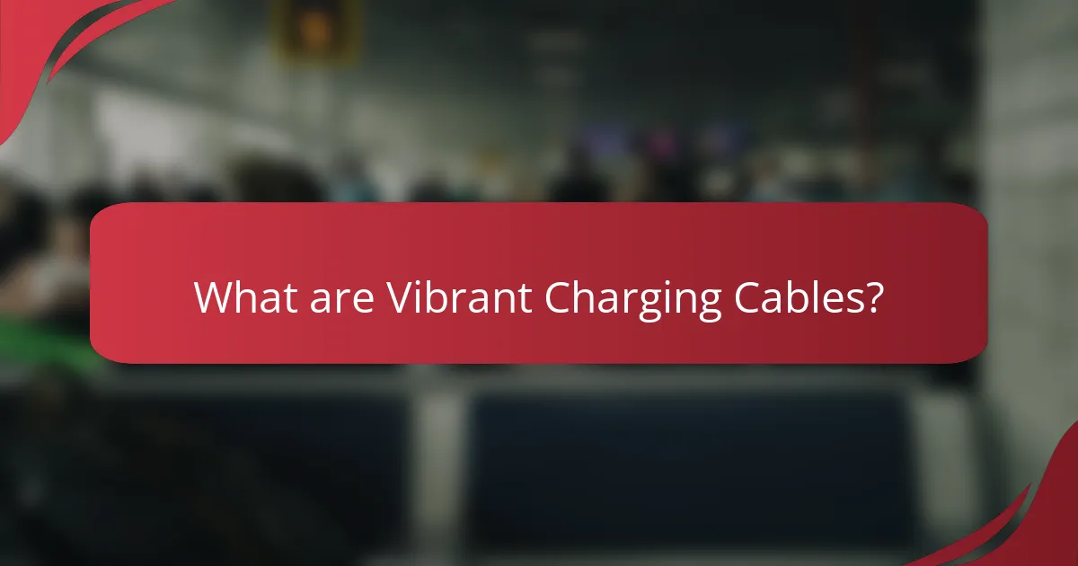 What are Vibrant Charging Cables?
