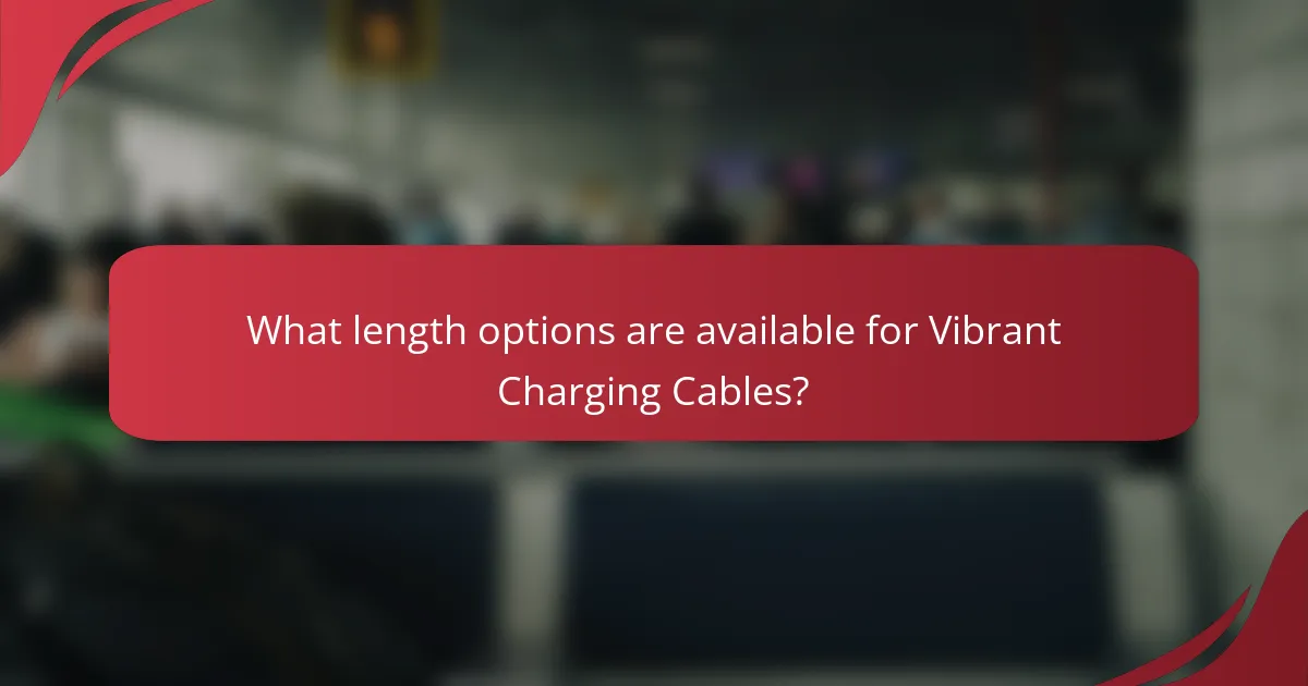 What length options are available for Vibrant Charging Cables?