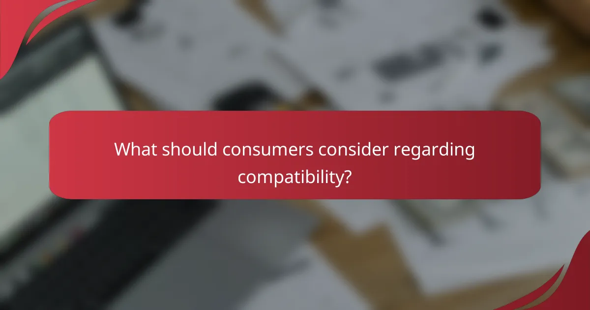 What should consumers consider regarding compatibility?