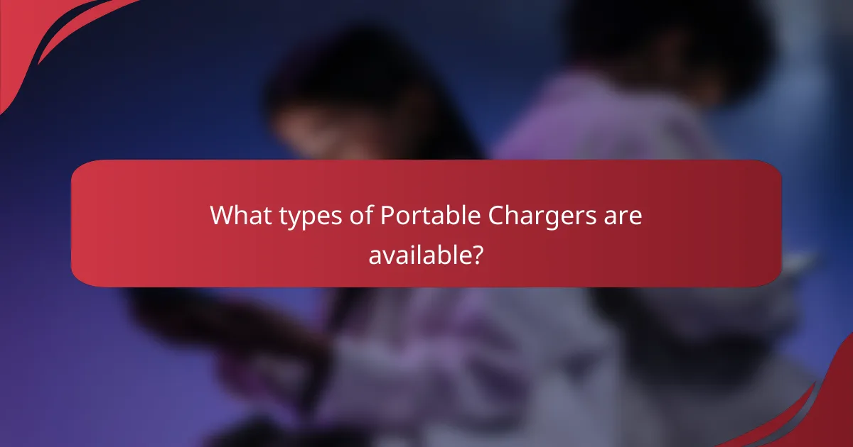 What types of Portable Chargers are available?