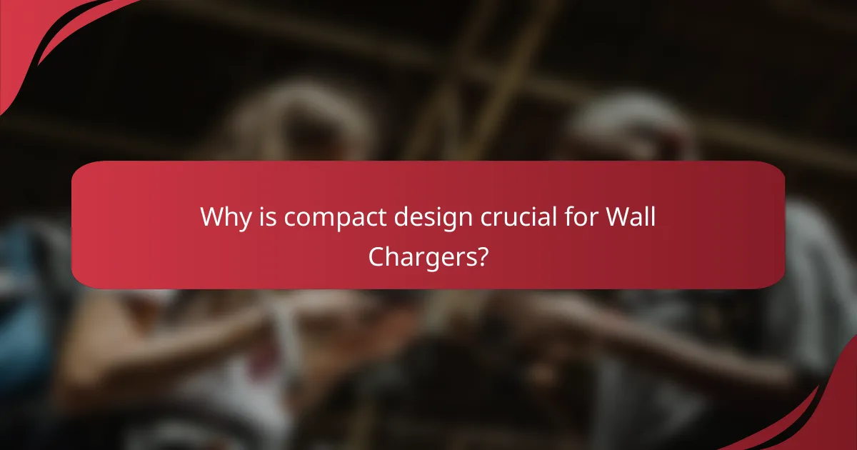 Why is compact design crucial for Wall Chargers?